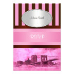 Bateau 7P RSVP de pont de Brooklyn d'horizon de NY invitations