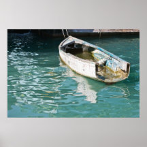 Bateau à rames cassé affiches