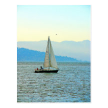 BATEAU À VOILE CARTE POSTALE