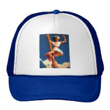 Bateau à voile vintage de Gil Elvgren naviguant le Casquettes De Camionneur
