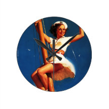 Bateau à voile vintage de Gil Elvgren naviguant le Pendule