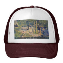 Bateau de fils de Homme Peignant par Seurat George Casquettes De Camionneur