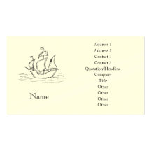 Bateau de pirate carte de visite