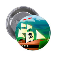 Bateau de pirate pin's avec agrafe