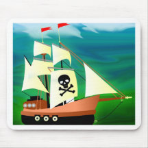 Bateau de pirate tapis de souris