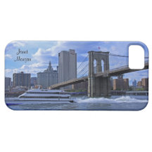 Bateau de pont de Brooklyn d'horizon de NYC Coque iPhone 5