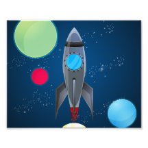 Bateau de Rocket d'espace extra-atmosphérique Tirage Photo