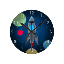 Bateau de Rocket d'espace extra-atmosphérique Horloges Murales