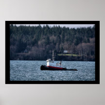 Bateau de traction subite affiches