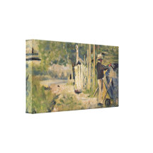 Bateau peignant de fils de Georges Seurat - de Hom Toile Tendue Sur Châssis