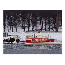 Bateau-phare Biskopsudden de Stockholm Suède Carte Postale