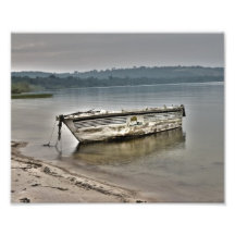 Bateau rustique sur la plage photographies d’art