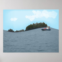 bateau surfant affiches
