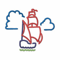 Bateau polos brodés