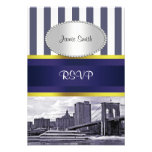 Bateau Wt2 bleu RSVP de pont de Brooklyn d'horizon invitations