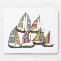 Bateaux à voile tapis de souris