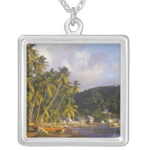 Bateaux de pêche, Soufriere, St Lucia, des Caraïbe Pendentifs