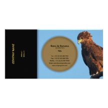 Bateleur d'aigles de rapaces de profil d'affaires photocarte personnalisée