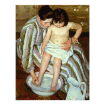 Bath de l'enfant de Mary Cassatt (circa 1892) Invitation Personnalisée