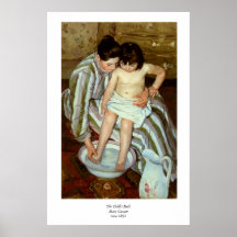 Bath de l'enfant de Mary Cassatt (circa 1892) Posters