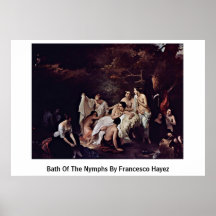 Bath des nymphes par Francesco Hayez Affiches