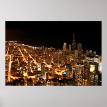 Bâtiment de Chicago Hancock Affiche