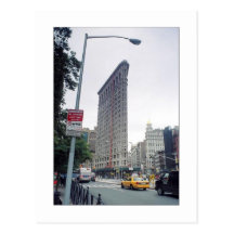 Bâtiment de Flatiron et carte postale carrée de Ma