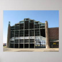 Bâtiment de promenade et de casino du parc NJ d'As Affiche