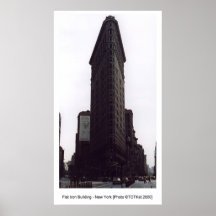 Bâtiment plat de fer - New York Posters