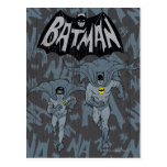Batman et Robin avec le graphique affligé par logo Cartes Postales