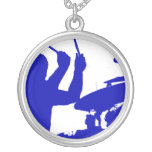 Bâtons de batteur dans le bleu solide d'ombre d'ai pendentifs