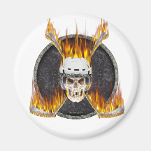 Bâtons de hockey brûlants magnets pour réfrigérateur