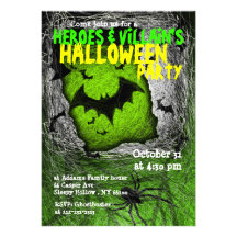 Batte d'invitation de partie de Halloween de voyou