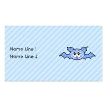 Batte mignonne bleue carte de visite
