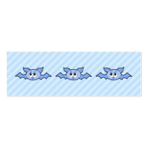 Batte mignonne bleue cartes de visite personnelles