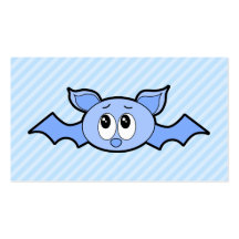 Batte mignonne bleue modèle de carte de visite