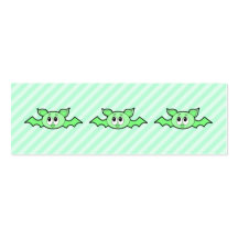 Batte mignonne en vert cartes de visite professionnelles