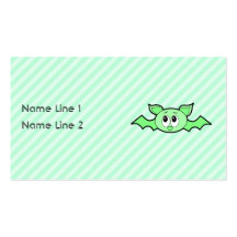 Batte mignonne en vert modèle de carte de visite
