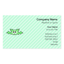 Batte mignonne en vert modèle de carte de visite