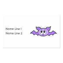 Batte mignonne, pourpre cartes de visite professionnelles