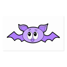 Batte mignonne, pourpre cartes de visite personnelles