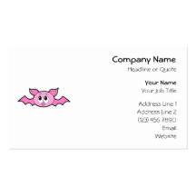 Batte rose mignonne carte de visite