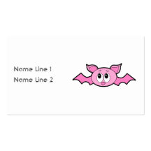 Batte rose mignonne modèles de cartes de visite