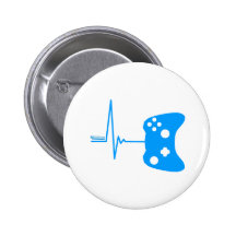 Battement de coeur de jeu - protection de geek de  badge avec épingle