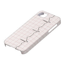 Battement de coeur d'ECG sur le papier de graphiqu Coques iPhone 5