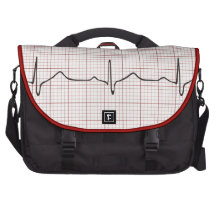 Battement de coeur d'ECG sur le papier de graphiqu Sacoche Pour Ordinateurs Portables