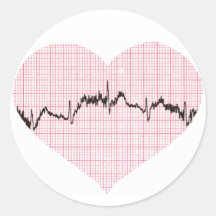 Battement de coeur III Autocollants Ronds