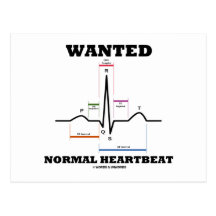 Battement de coeur normal voulu (électrocardiogram carte postale