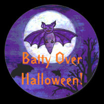 Batty au-dessus de Halloween ! autocollants