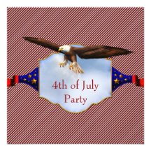 BBQ 4 juillet de partie de Jour de la Déclaration  Invitations